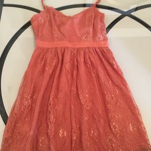 Coral Lace Dress